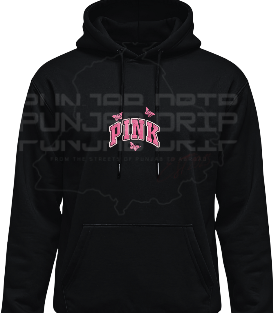Pink Butterfly Custom Hoodie
