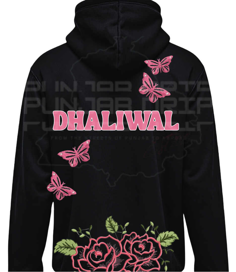 Pink Butterfly Custom Hoodie
