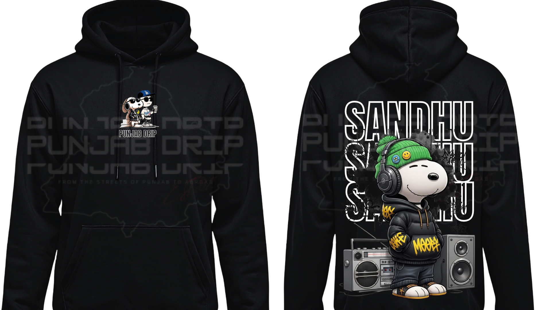Snoopy X Custom Surname Hoodie