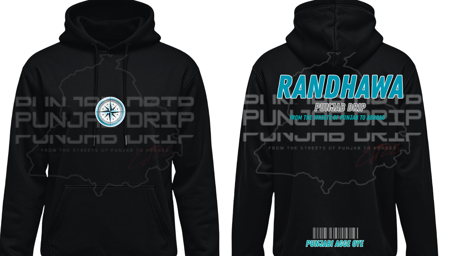 Compass Custom surname Hoodie